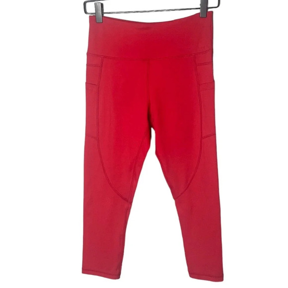 ZYIA Pants - Zyia Active Women’s Red Cropped Pocket Leggings Size 6-8